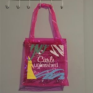 Curls Unleashed Clear Hot Pink Promo Bag